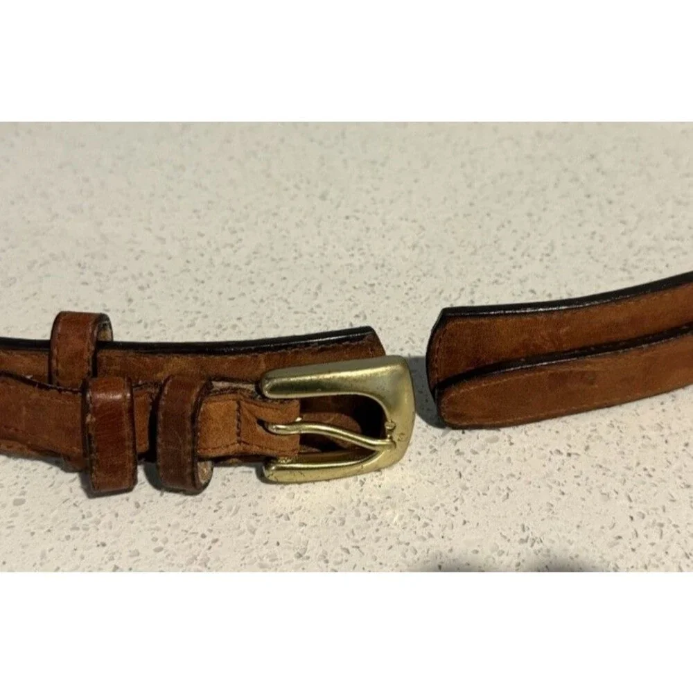 Brown Cow Leather Belt Cabela’s Brand Unisex Size42 Excellent Condition